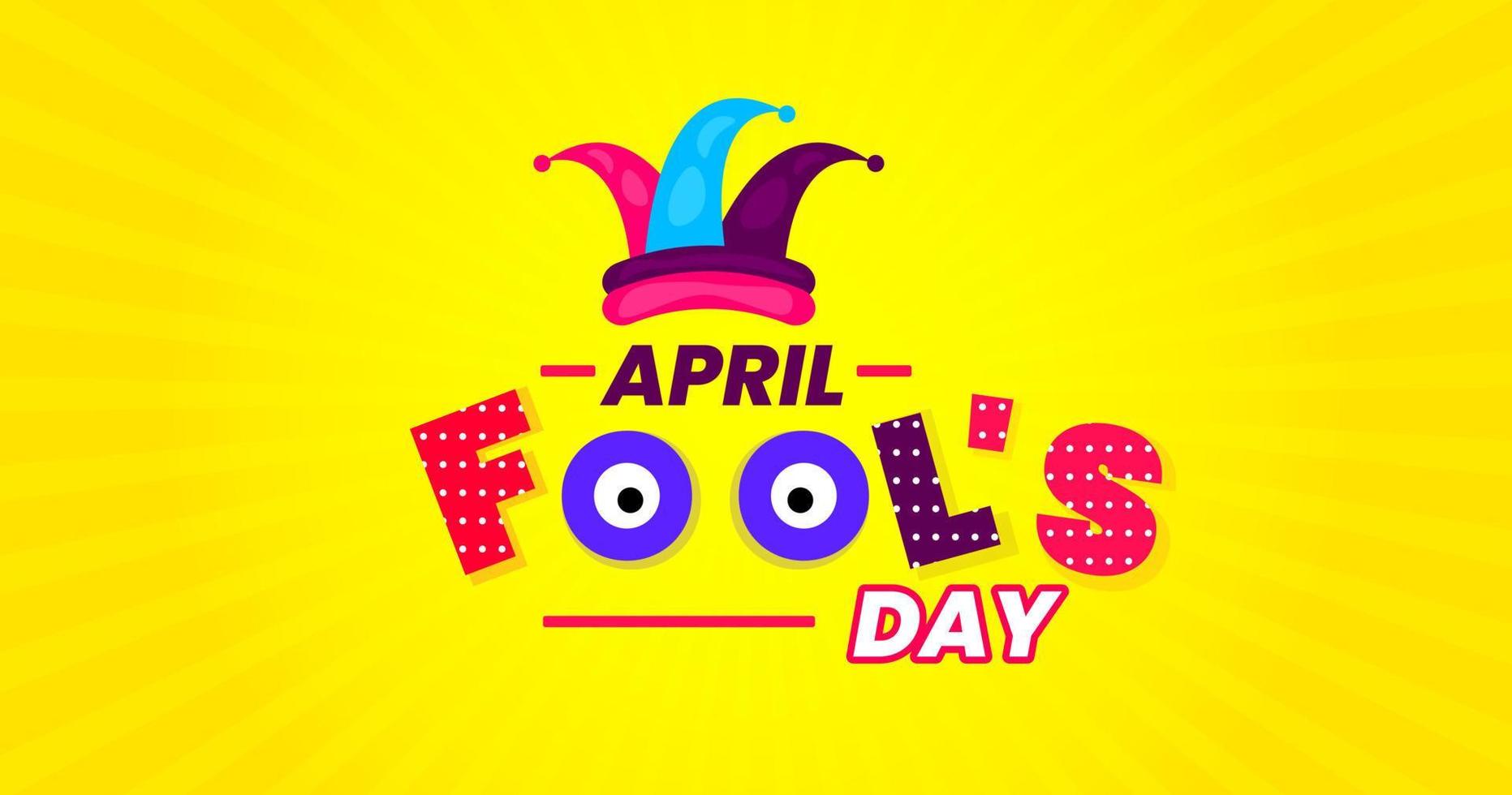april fools day background or banner design template with funny prank illustration for april fools day event 1 april celebration april fools day colorful typography design free vector